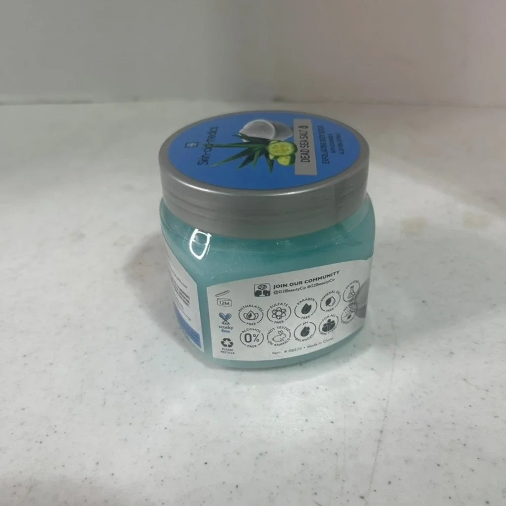 Skin-aid-medics Dead Sea Salt Exfoliating Body Scrub Cucumber Aloe 10oz 08308